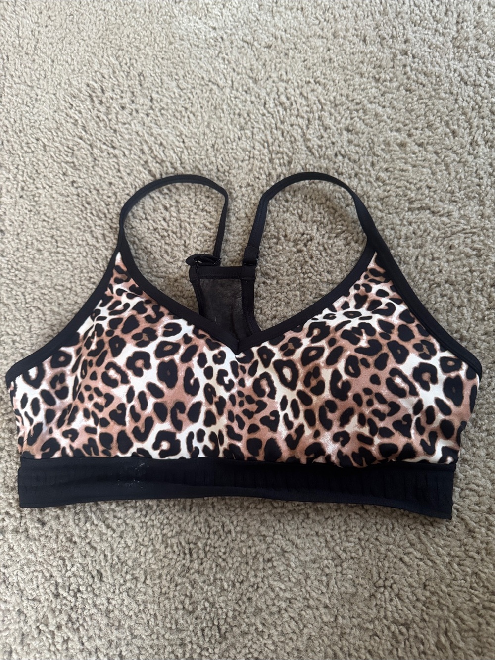Victoria's Secret Leopard Print Wireless Bralette - Brown & Black